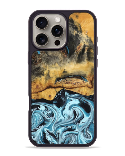 iPhone 16 Pro Max Wood Phone Case - Jesse (Blue, 799047)