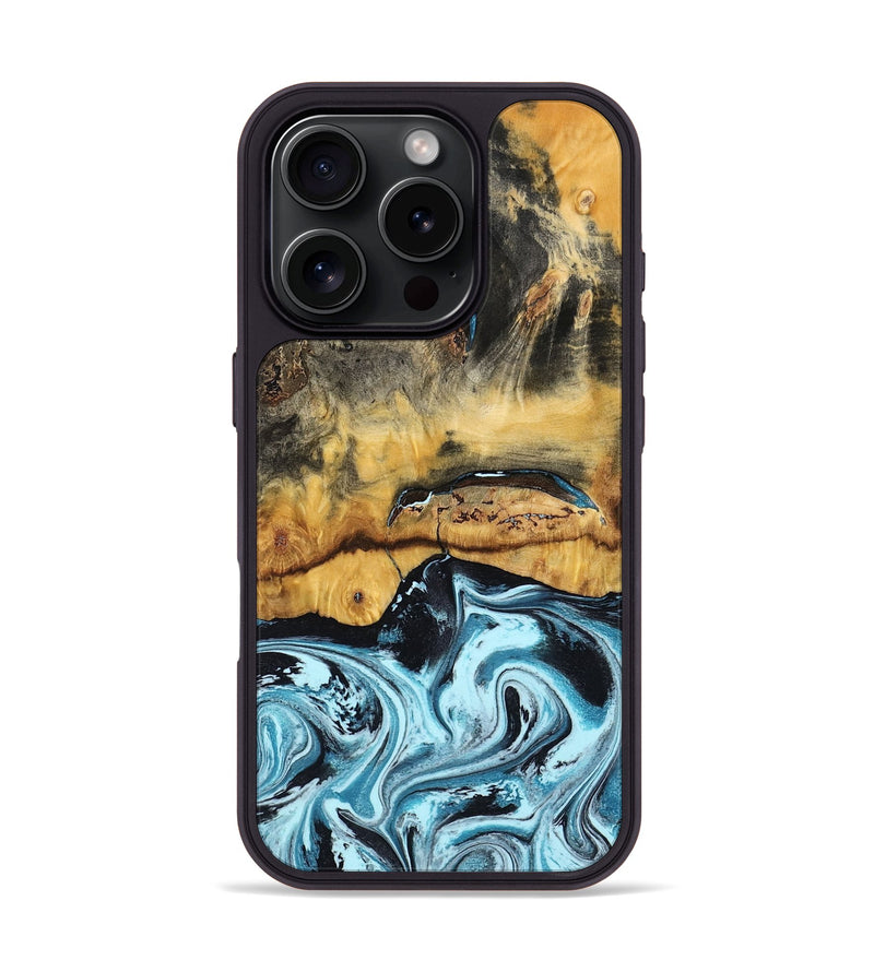 iPhone 16 Pro Wood Phone Case - Jesse (Blue, 799047)
