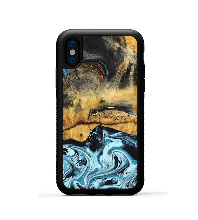 iPhone Xs Wood Phone Case - Jesse (Blue, 799047)