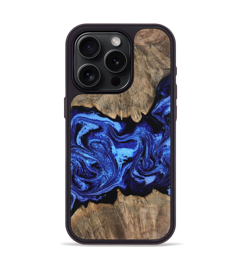 iPhone 15 Pro Wood Phone Case - Kamari (Blue, 799048)