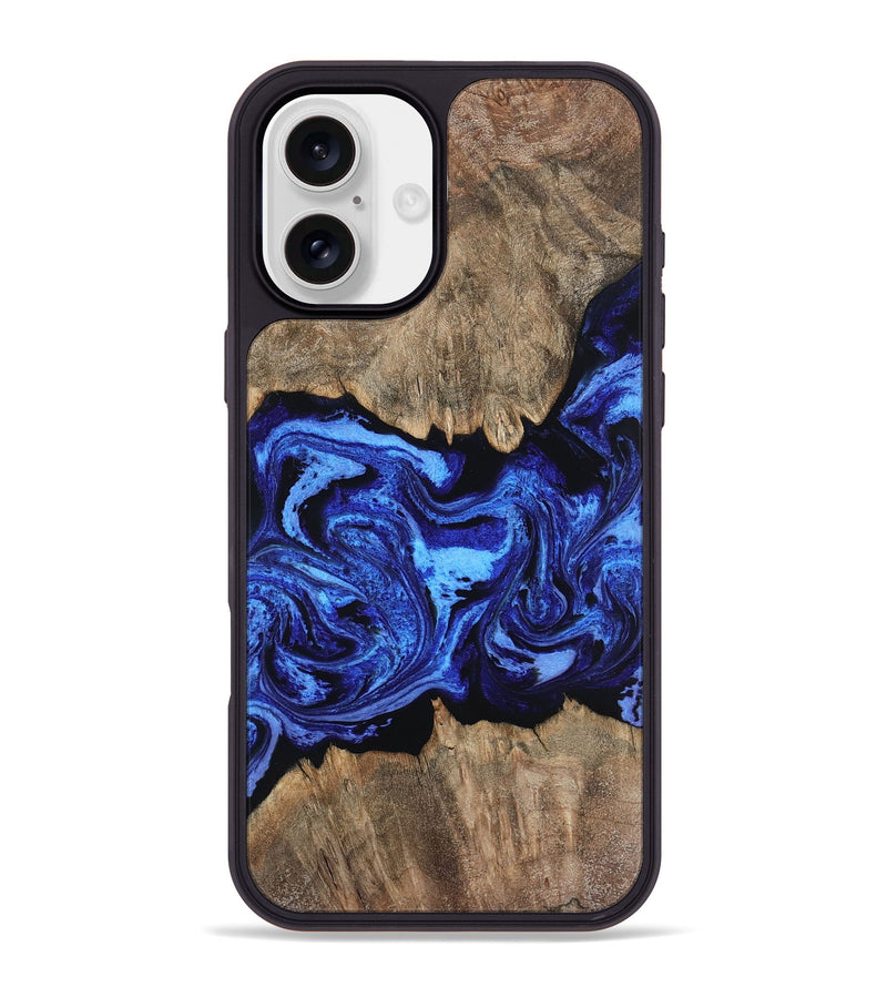 iPhone 16 Plus Wood Phone Case - Kamari (Blue, 799048)