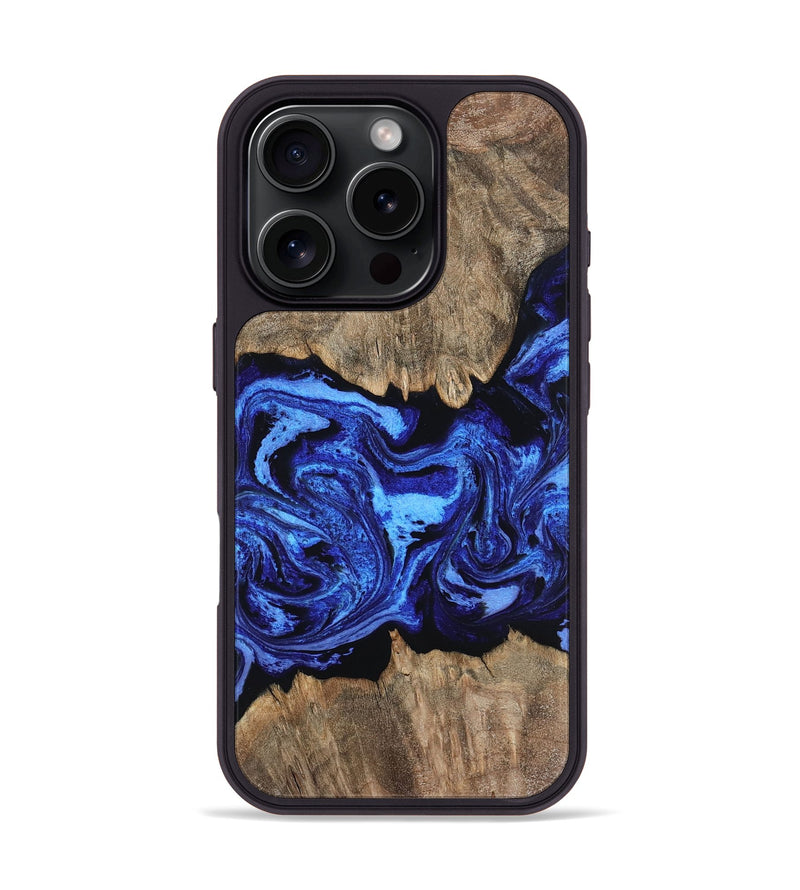 iPhone 16 Pro Wood Phone Case - Kamari (Blue, 799048)