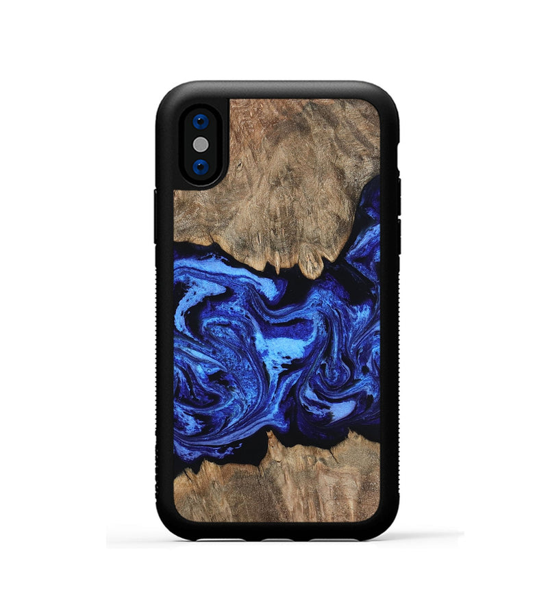 iPhone Xs Wood Phone Case - Kamari (Blue, 799048)