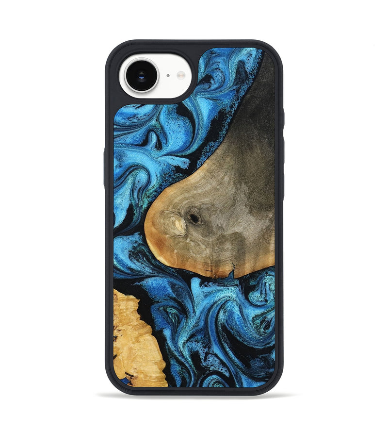 iPhone 16e Wood Phone Case - Kelsea (Blue, 799049)