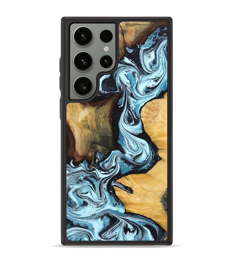 Galaxy S23 Ultra Wood Phone Case - Tatyana (Blue, 799050)