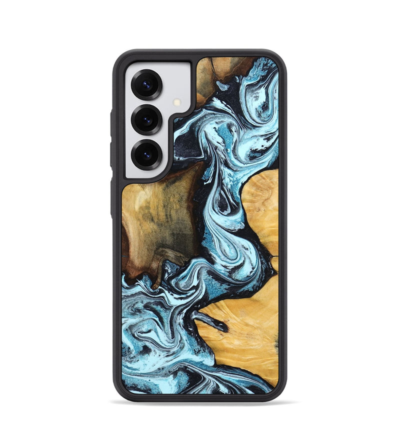 Galaxy S25 Wood Phone Case - Tatyana (Blue, 799050)