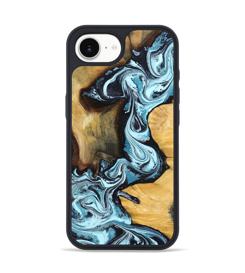 iPhone 16e Wood Phone Case - Tatyana (Blue, 799050)