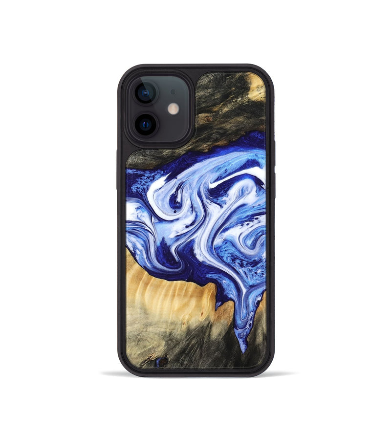 iPhone 12 mini Wood Phone Case - Ola (Blue, 799051)