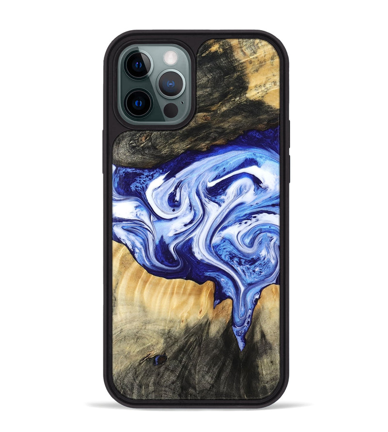 iPhone 12 Pro Max Wood Phone Case - Ola (Blue, 799051)