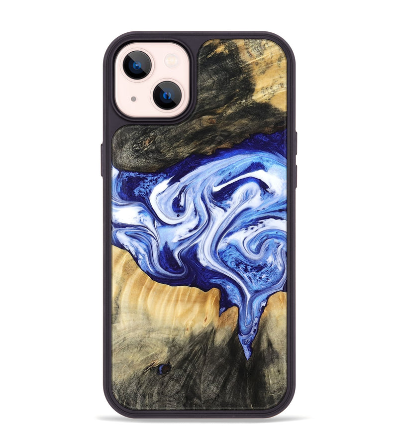 iPhone 14 Plus Wood Phone Case - Ola (Blue, 799051)