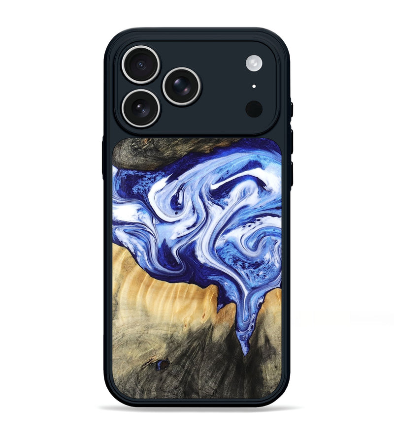 iPhone 17 Pro Max Wood Phone Case - Ola (Blue, 799051)