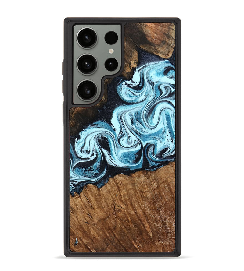 Galaxy S23 Ultra Wood Phone Case - Leilany (Blue, 799056)