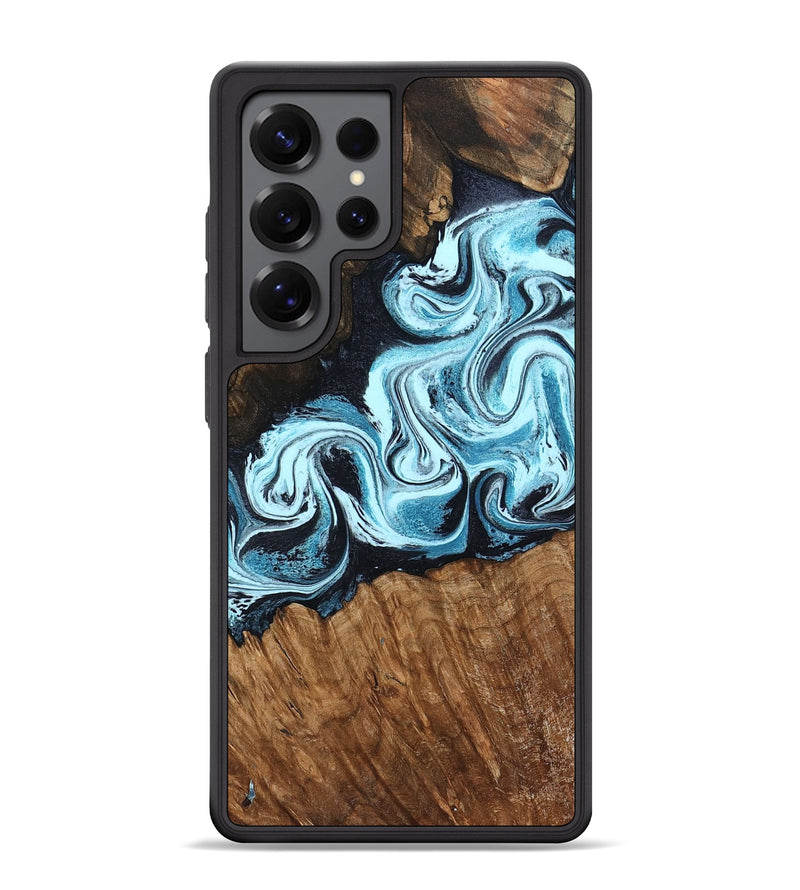 Galaxy S25 Ultra Wood Phone Case - Leilany (Blue, 799056)