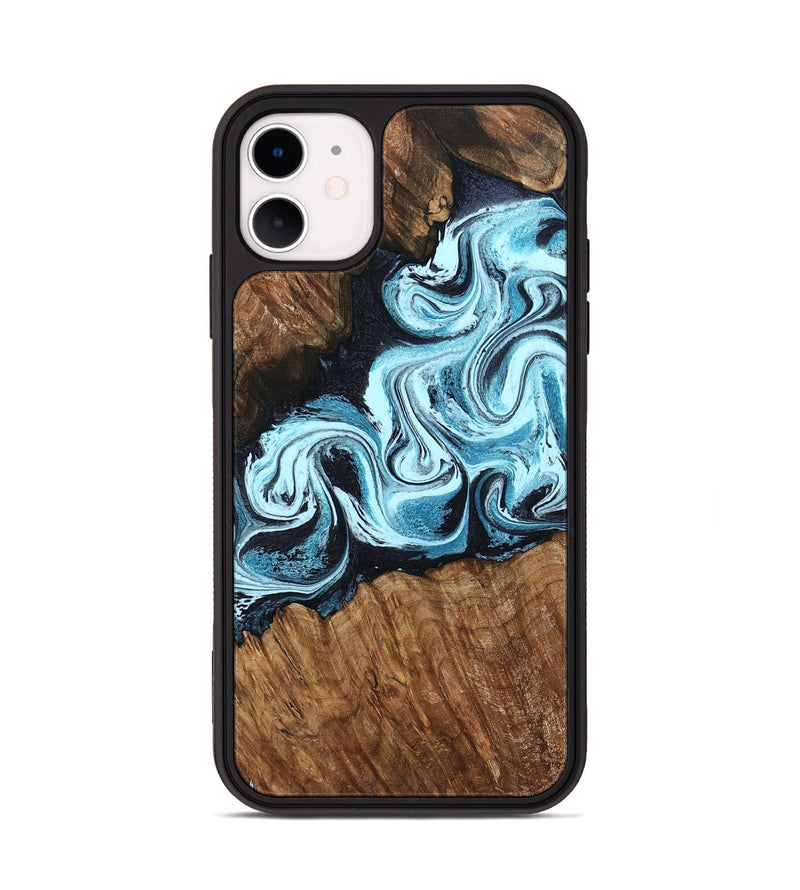 iPhone 11 Wood Phone Case - Leilany (Blue, 799056)