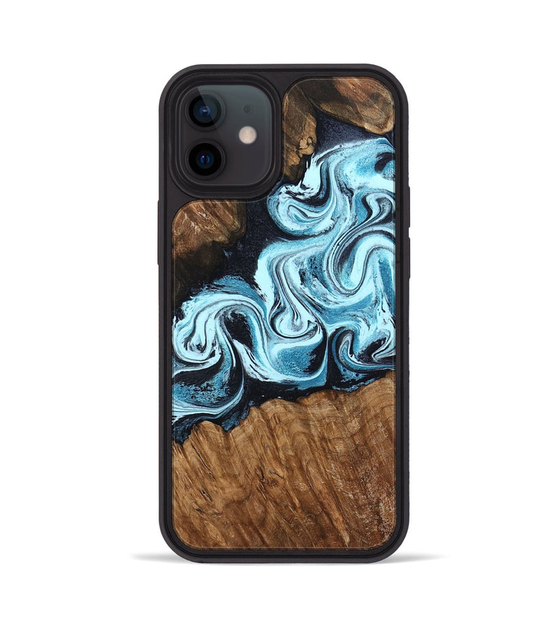 iPhone 12 Wood Phone Case - Leilany (Blue, 799056)