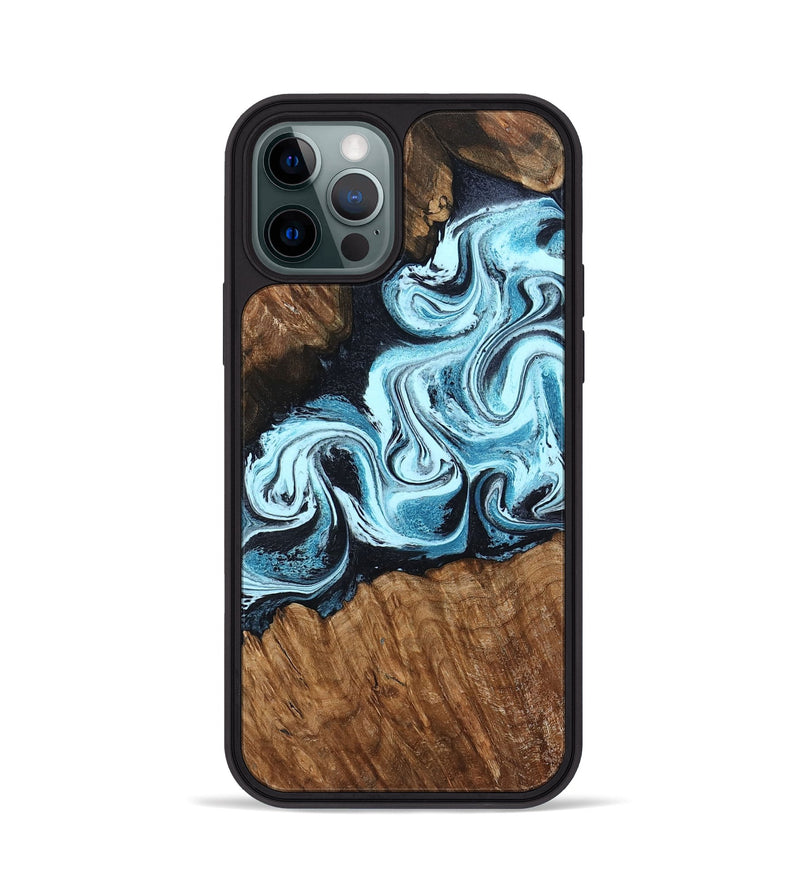iPhone 12 Pro Wood Phone Case - Leilany (Blue, 799056)