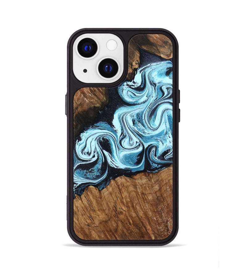 iPhone 13 Wood Phone Case - Leilany (Blue, 799056)