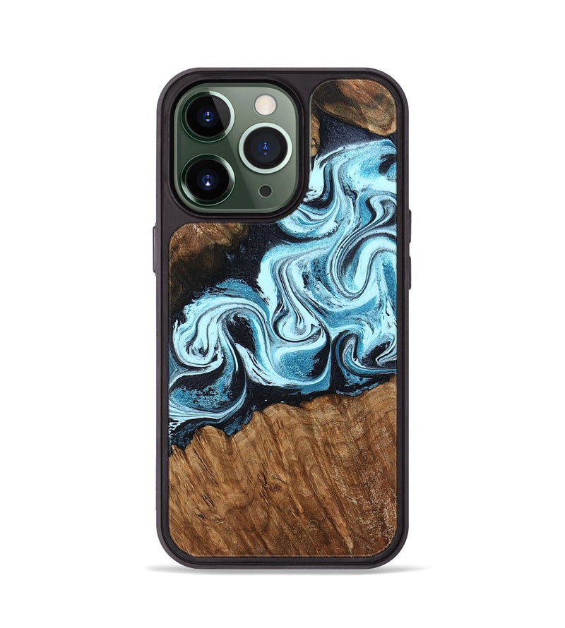 iPhone 13 Pro Wood Phone Case - Leilany (Blue, 799056)