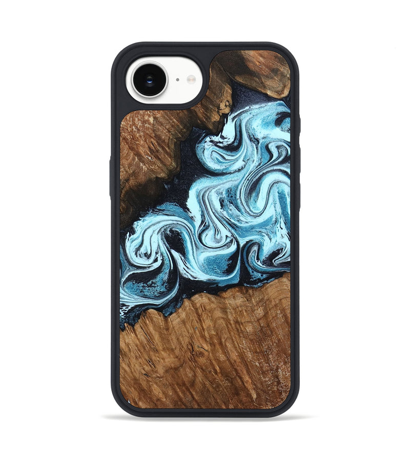 iPhone 16e Wood Phone Case - Leilany (Blue, 799056)