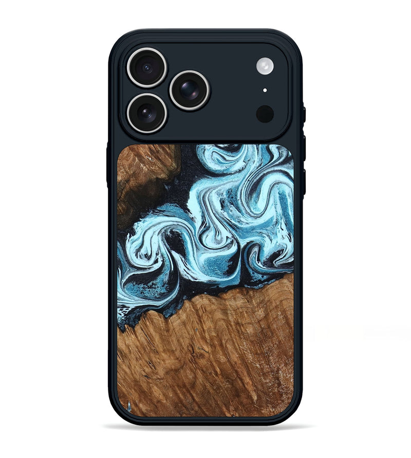 iPhone 17 Pro Max Wood Phone Case - Leilany (Blue, 799056)