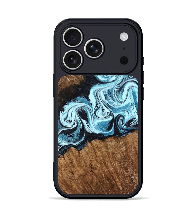 iPhone 17 Pro Wood Phone Case - Leilany (Blue, 799056)