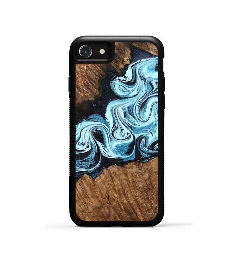 iPhone SE Wood Phone Case - Leilany (Blue, 799056)