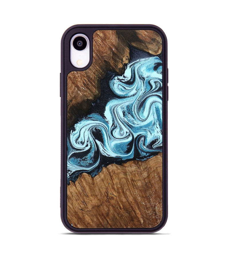 iPhone Xr Wood Phone Case - Leilany (Blue, 799056)