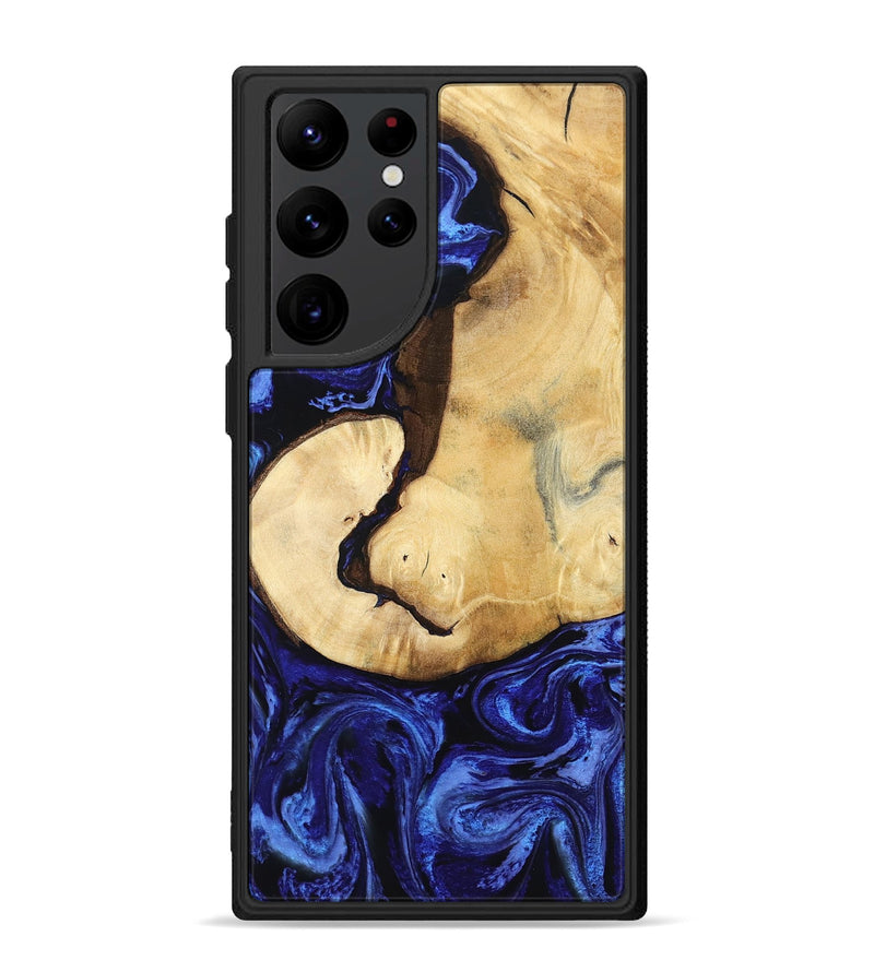 Galaxy S22 Ultra Wood Phone Case - Leilani (Blue, 799057)