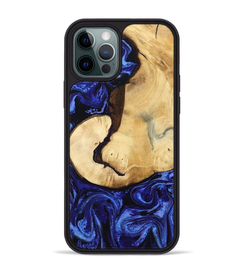 iPhone 12 Pro Max Wood Phone Case - Leilani (Blue, 799057)