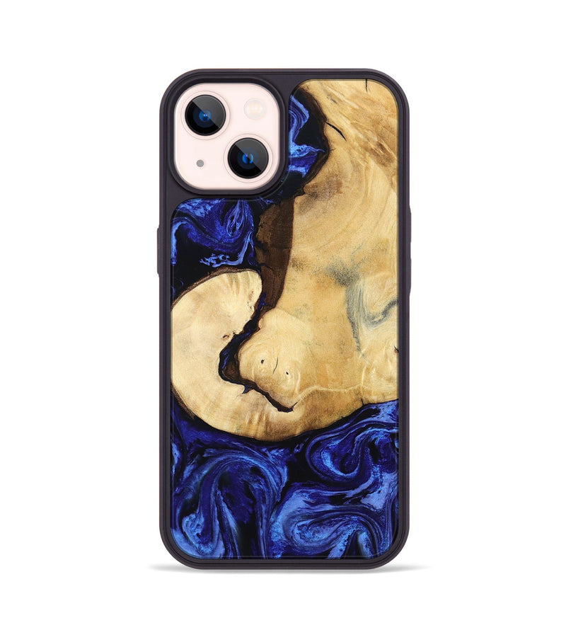 iPhone 14 Wood Phone Case - Leilani (Blue, 799057)