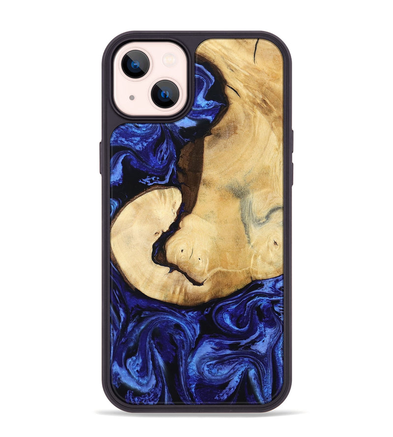 iPhone 14 Plus Wood Phone Case - Leilani (Blue, 799057)