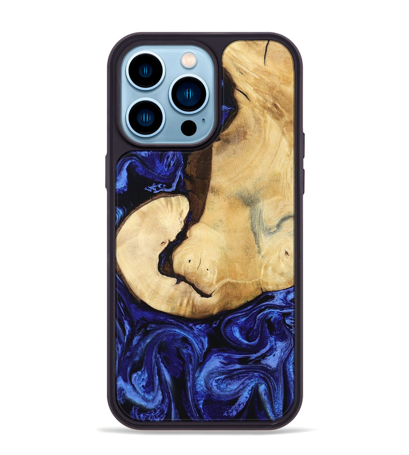 iPhone 14 Pro Max Wood Phone Case - Leilani (Blue, 799057)