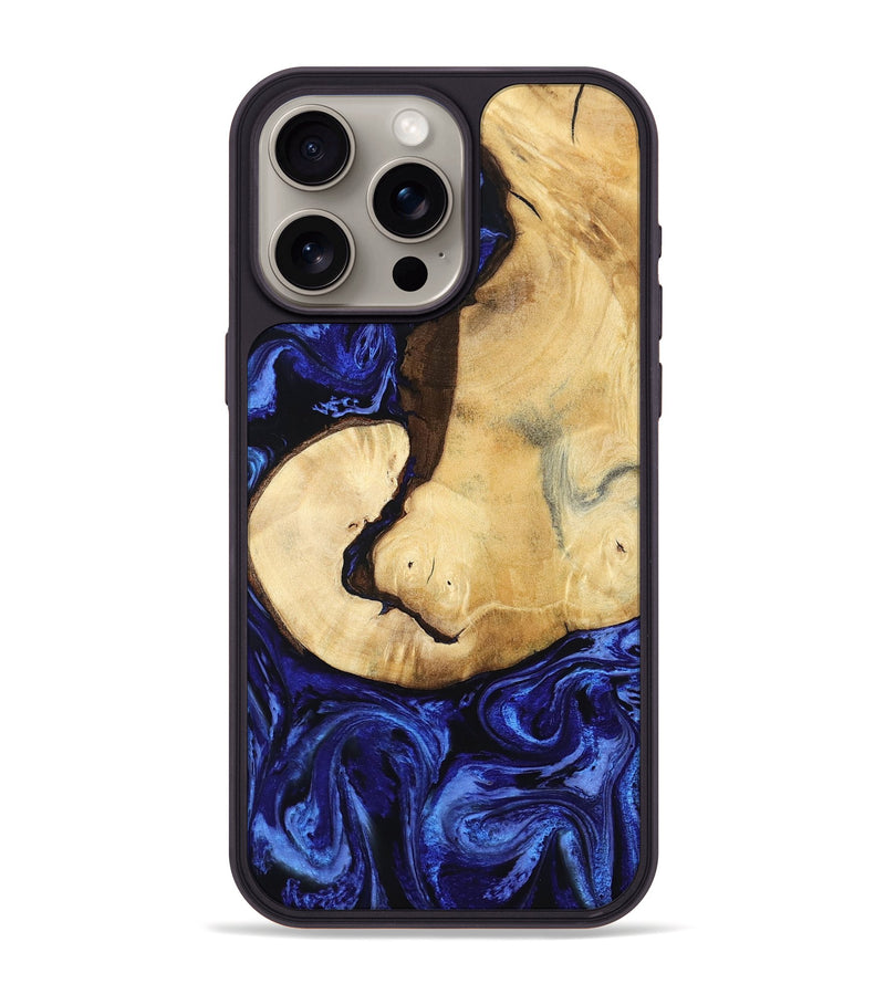 iPhone 15 Pro Max Wood Phone Case - Leilani (Blue, 799057)