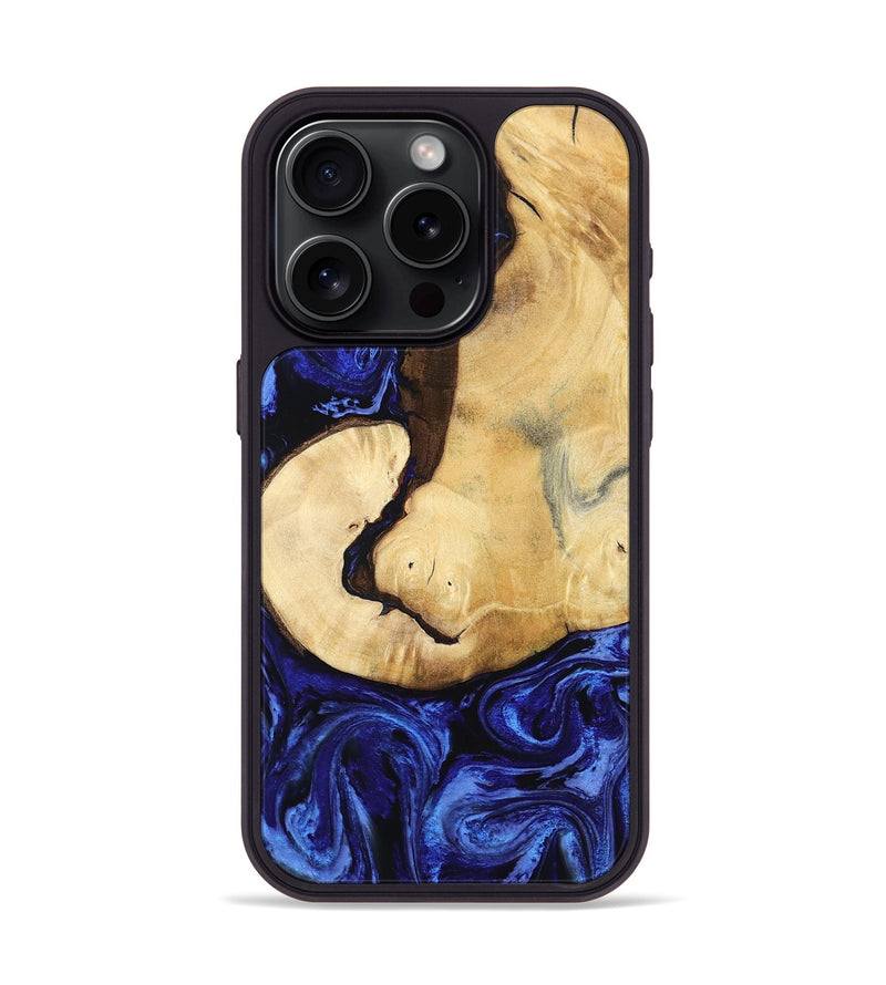 iPhone 15 Pro Wood Phone Case - Leilani (Blue, 799057)