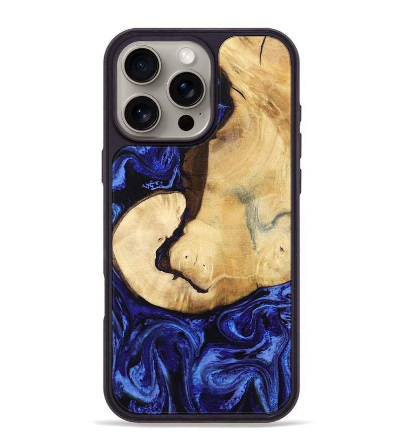 iPhone 16 Pro Max Wood Phone Case - Leilani (Blue, 799057)