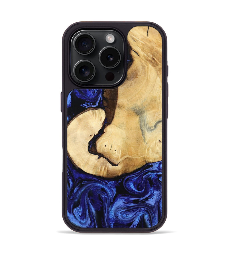 iPhone 16 Pro Wood Phone Case - Leilani (Blue, 799057)