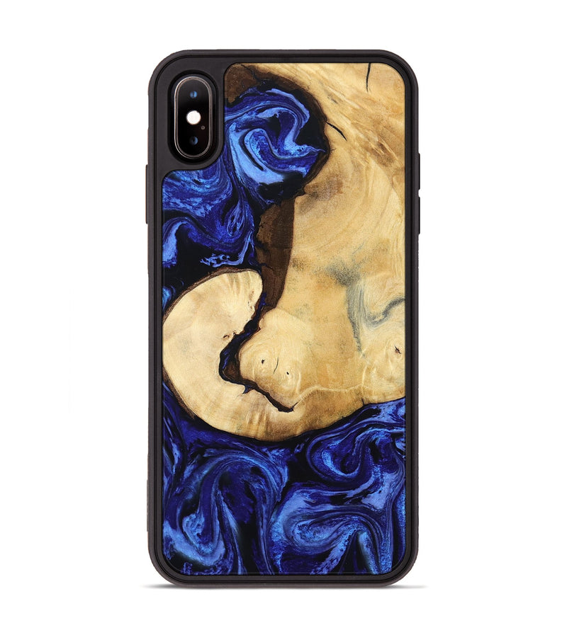 iPhone Xs Max Wood Phone Case - Leilani (Blue, 799057)
