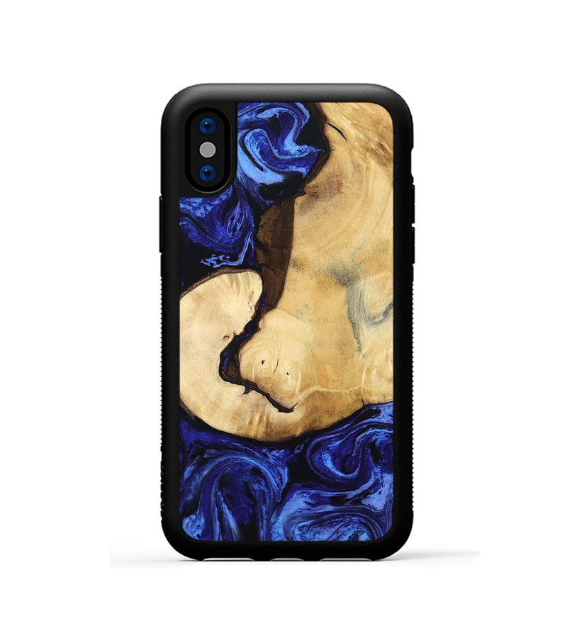 iPhone Xs Wood Phone Case - Leilani (Blue, 799057)