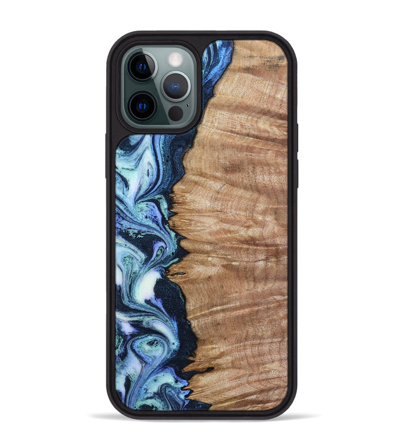iPhone 12 Pro Max Wood Phone Case - Jayne (Blue, 799058)