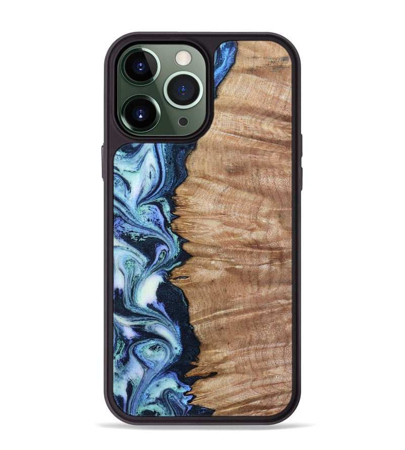 iPhone 13 Pro Max Wood Phone Case - Jayne (Blue, 799058)