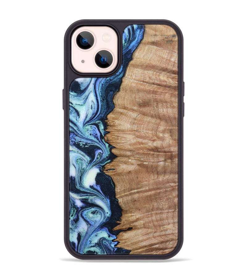 iPhone 14 Plus Wood Phone Case - Jayne (Blue, 799058)