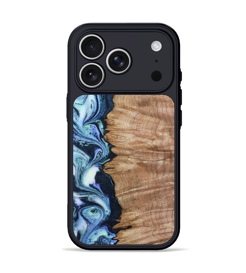 iPhone 17 Pro Wood Phone Case - Jayne (Blue, 799058)