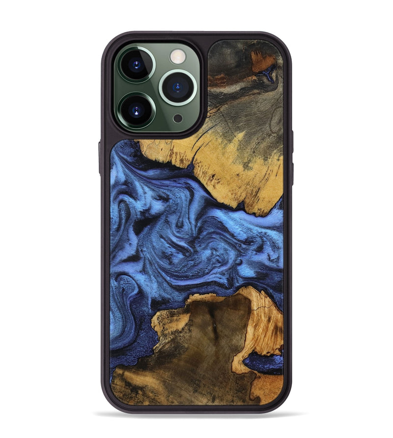 iPhone 13 Pro Max Wood Phone Case - Luciana (Blue, 799059)