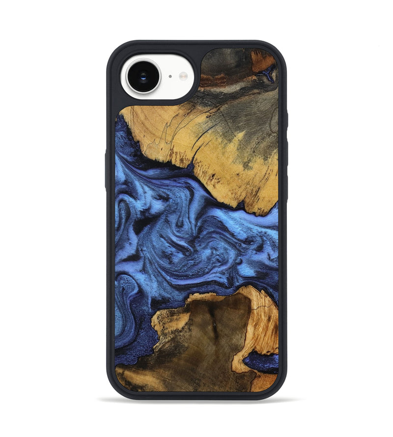iPhone 16e Wood Phone Case - Luciana (Blue, 799059)