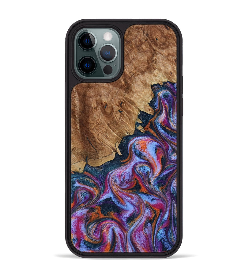iPhone 12 Pro Max Wood Phone Case - Nya (Blue, 799060)