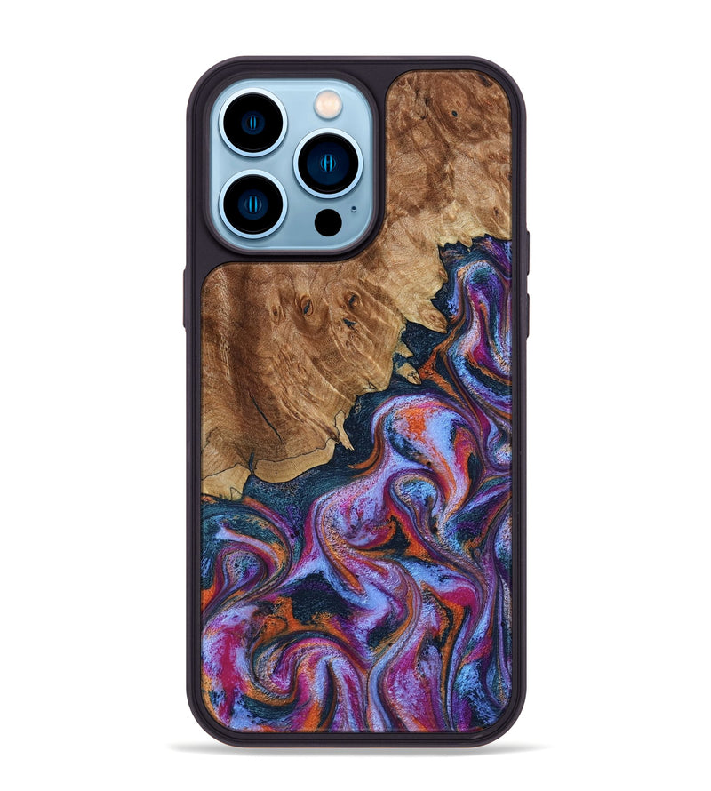 iPhone 14 Pro Max Wood Phone Case - Nya (Blue, 799060)