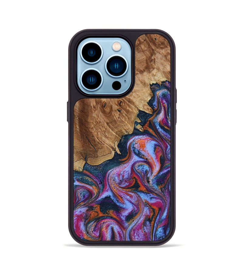 iPhone 14 Pro Wood Phone Case - Nya (Blue, 799060)