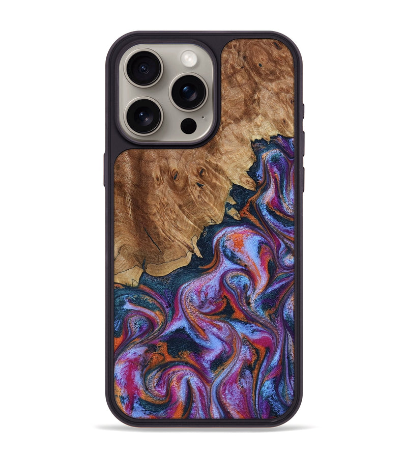 iPhone 15 Pro Max Wood Phone Case - Nya (Blue, 799060)