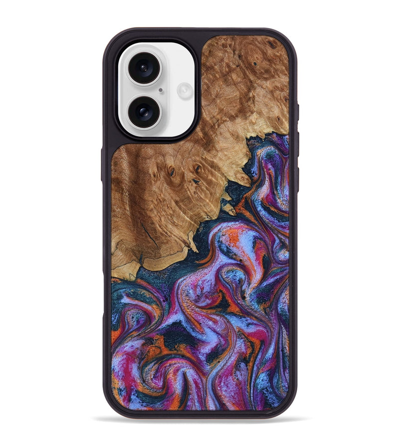 iPhone 16 Plus Wood Phone Case - Nya (Blue, 799060)