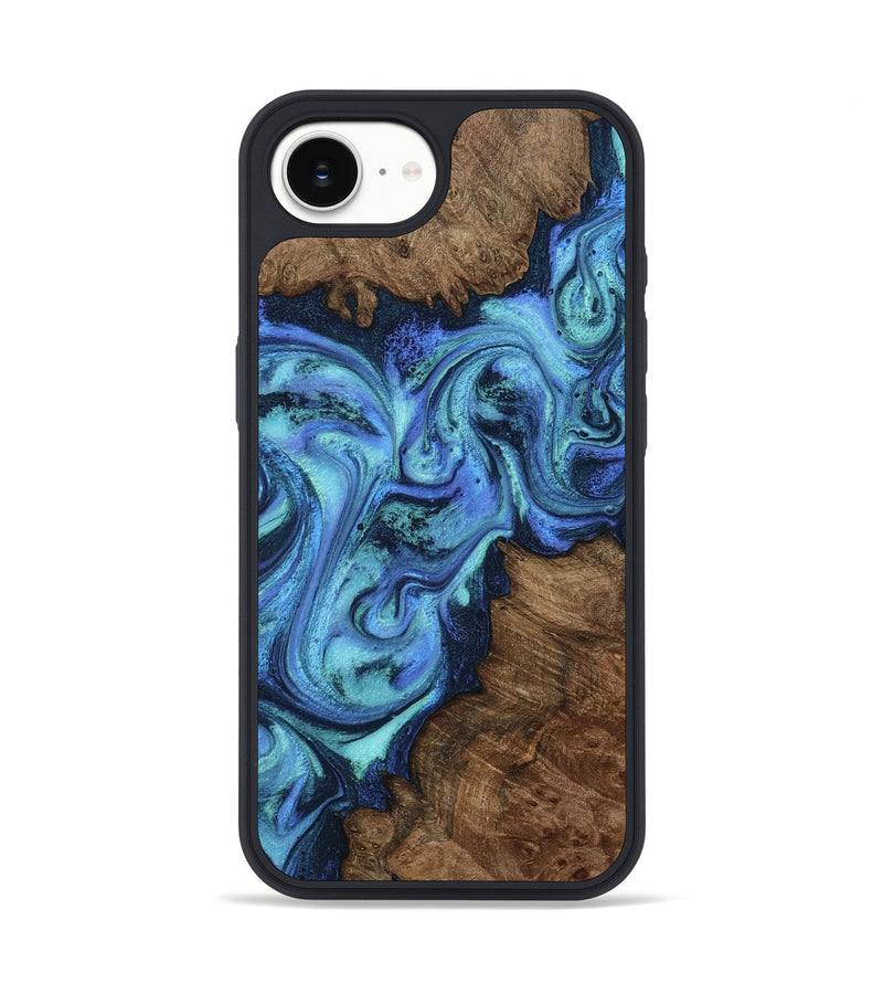 iPhone 16e Wood Phone Case - Gideon (Blue, 799061)